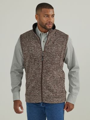 Men's George Strait Zip Front Solid Knit Vest | Men's JACKETS