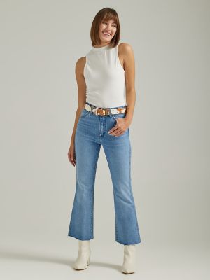 Mid Rise Green Flexx '70s Flare Jeans