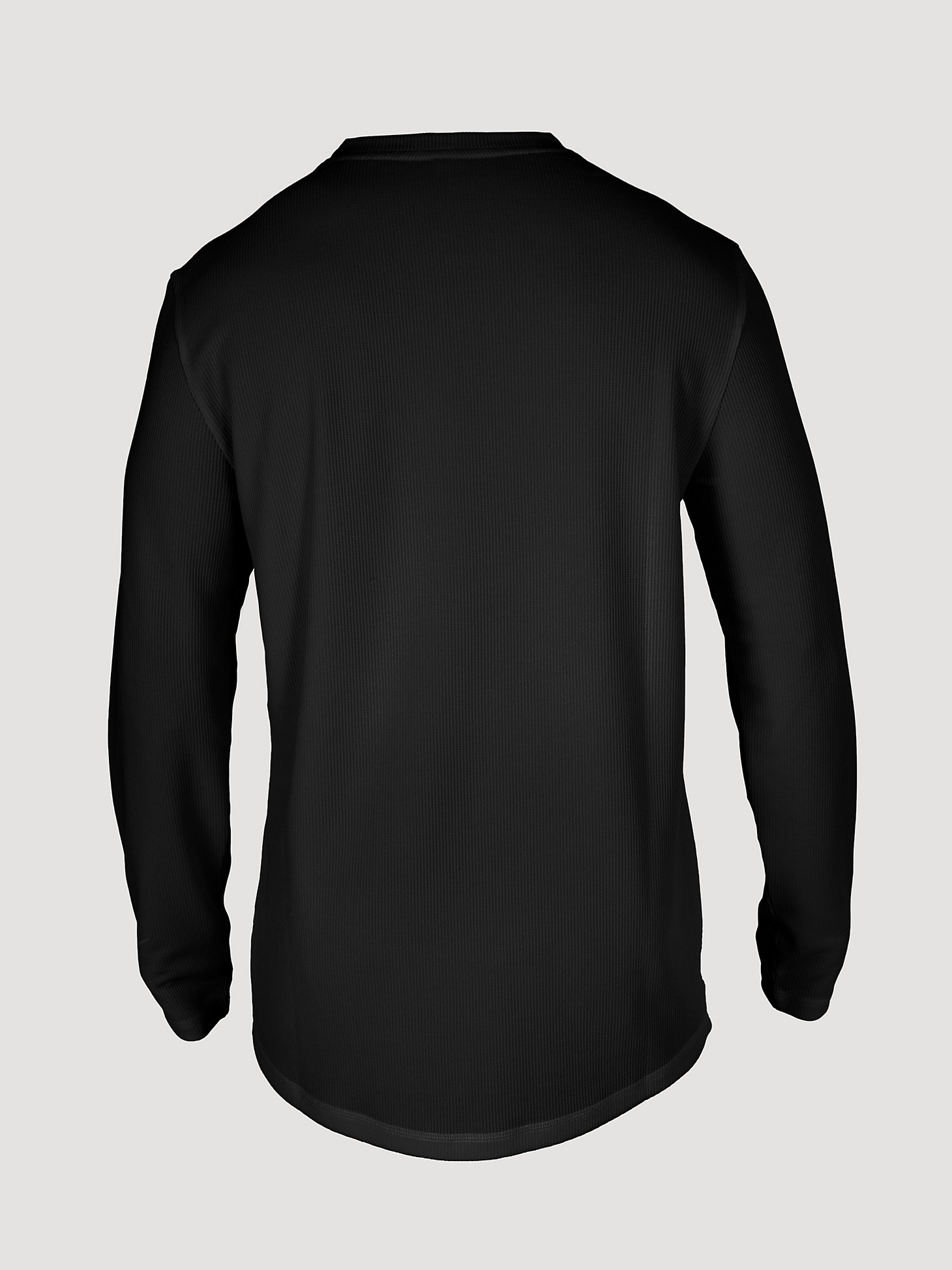 Mens Base Layers LS Chest Pocket Crewneck Shirt:Black:M alternative view 1