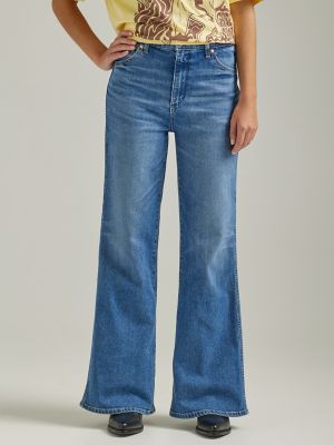 Women's Bonnie Loose Flare Jean in Smoke Sea