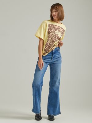 Basic High Rise Flared Jeans