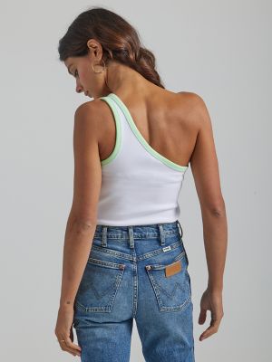 One shoulder cami top hot sale