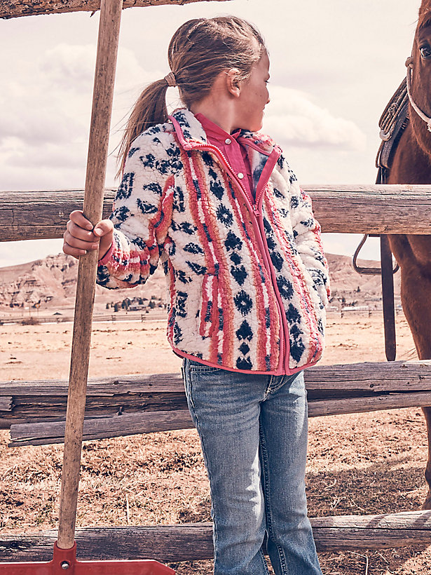 Girl's Southwestern Sherpa Full Zip Jacket