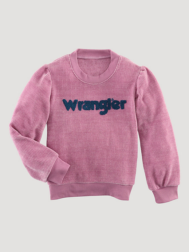 Girl's Wrangler Corduroy Puff Sleeve Pullover