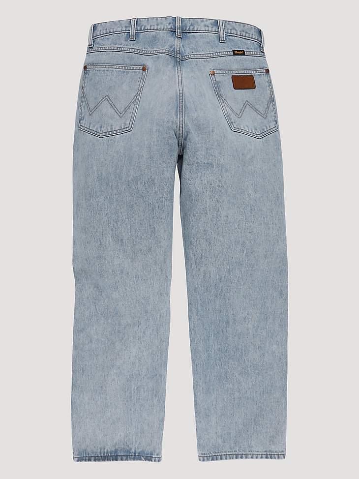 Men's Wrangler® Heritage Redding Loose Fit Jean in Ripped Light Wash alternative view 8