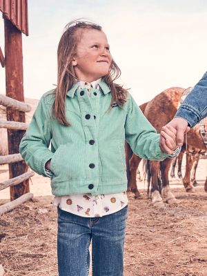 Wrangler x Barbie™ Girl's Western Sherpa Jacket, Girls GIRLS