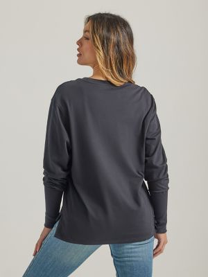 Wrangler black long sleeve on sale shirt