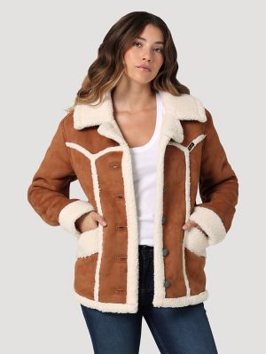 Brown Shearling & Faux Shearling