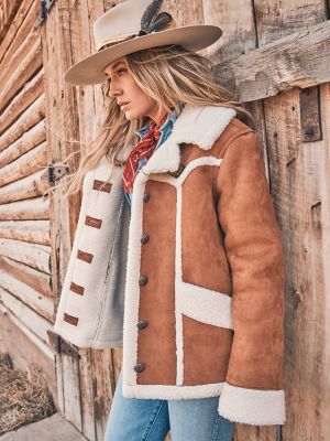 Women's Wrangler Faux Shearling Barn Coat