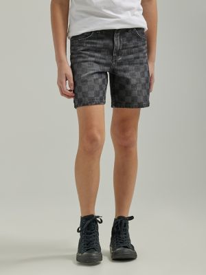 Boy's Checkered Denim Short (4-18)