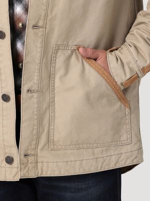 Wrangler Men's Mixed Canvas Chore Jacket