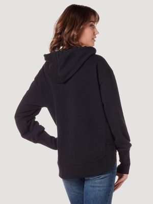 Wrangler Women's Scenic Print Cinch Bottom Cropped Hoodie