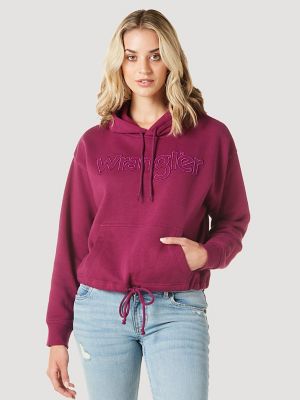 Women s Wrangler Retro Logo Cinched Hoodie