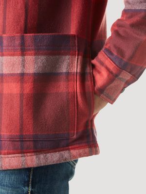 Walls Lone Oak Sherpa Lined Stretch Flannel Shirt Jacket YJ933