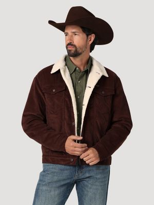 Men's Wrangler® Cowboy Cut® Sherpa Lined Corduroy Jacket