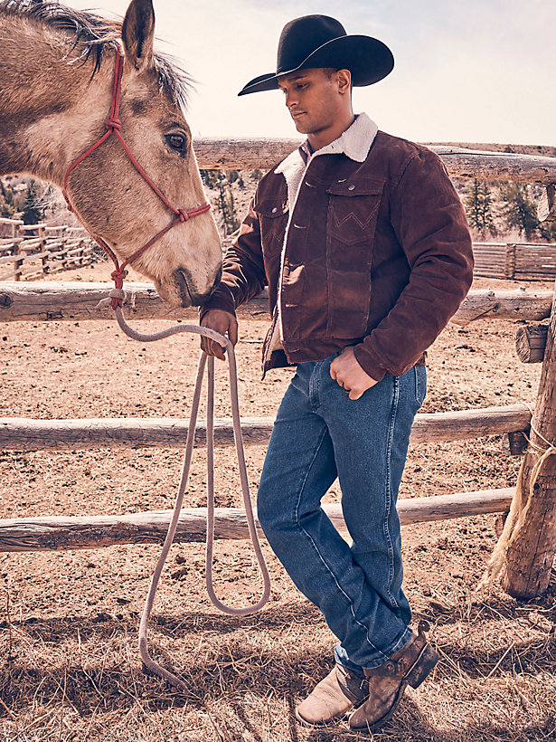 Men's Wrangler® Cowboy Cut® Sherpa Lined Corduroy Jacket