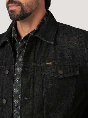 Wrangler® Western Sherpa Lined Denim Jacket in AW Wash