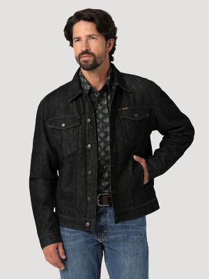 Black sherpa outlet trucker jacket mens