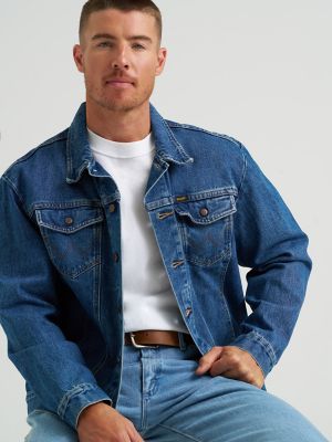 Wrangler® Cowboy Cut® Unlined Denim Jacket in Stonewash alternative view 3