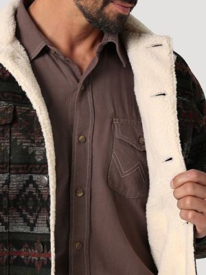 Men's Wrangler® Sherpa Lined Jacquard Print Jacket