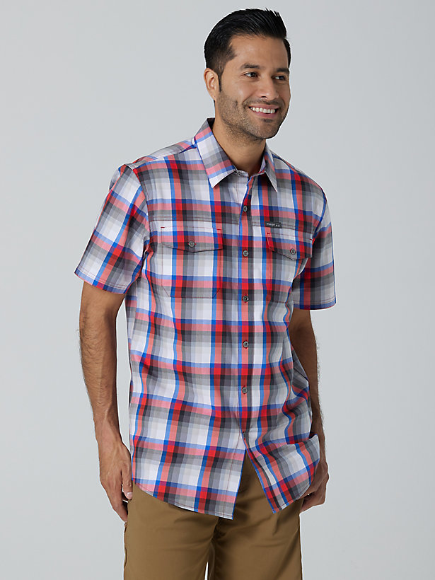 Men's Eco-Friendly Plaid Short Sleeve Camp Shirt