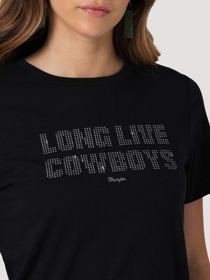 Here for The Cowboys Tee - Black | Southern Fried Chics 2XL / Black