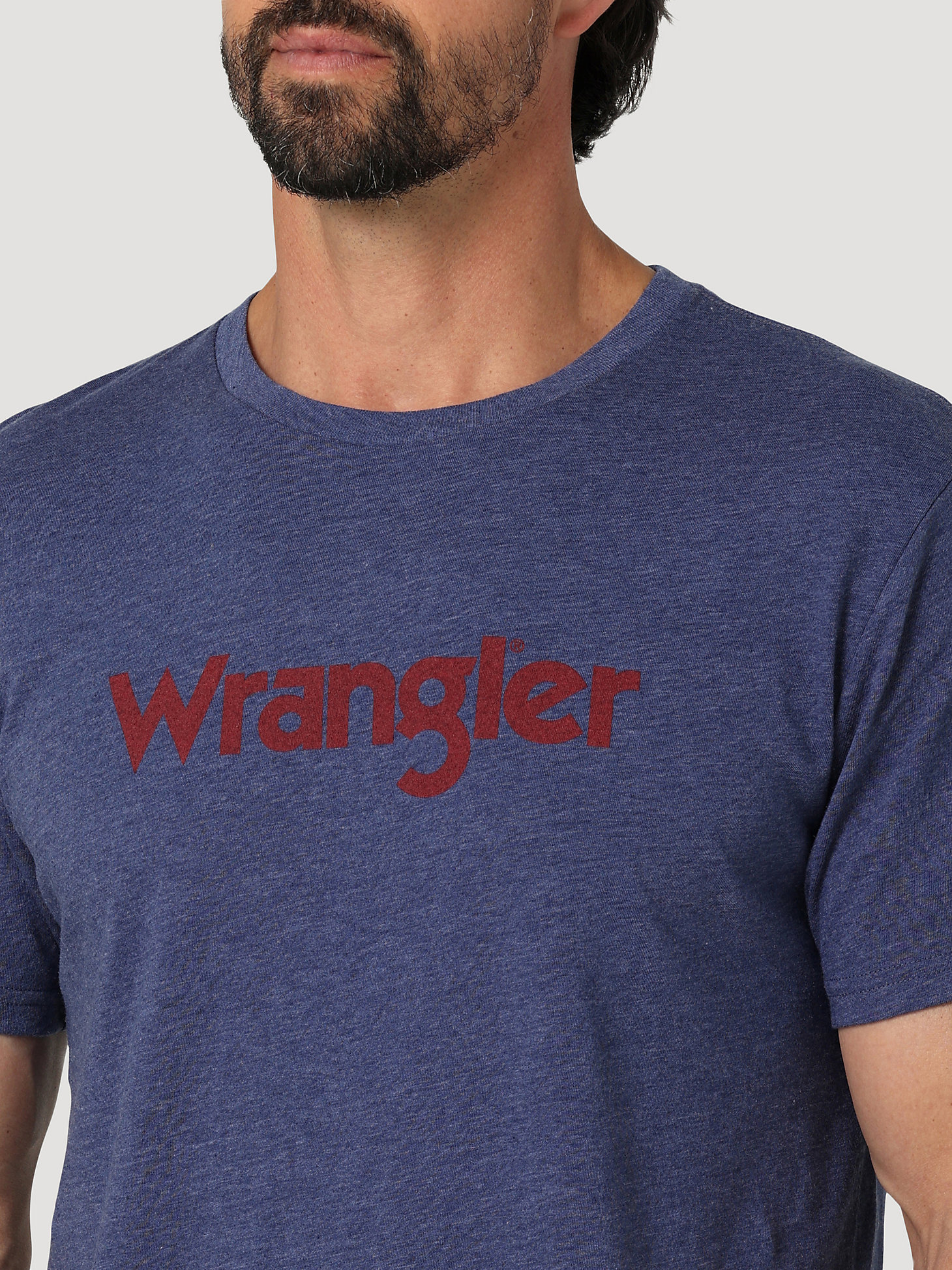 Men's Wrangler Kabel Logo T-Shirt in Denim Heather alternative view 2