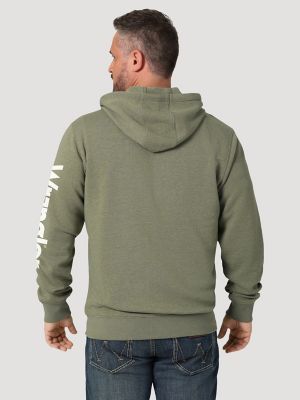 Men\'s Wrangler Logo Sleeve Hoodie Full Zip