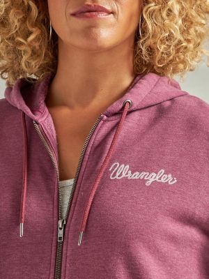 Women's Wrangler Moon Back Full Zip Hoodie in Amaranth Heather