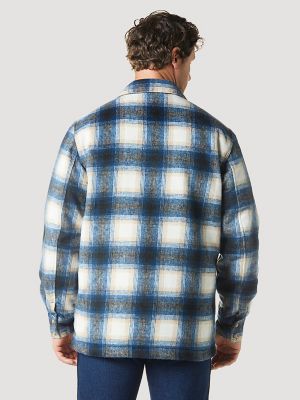 Men's Wrangler Quilt Lined Flannel Shirt Jacket