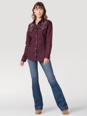 Wrangler western shirts on sale women's