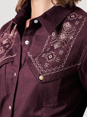 Women's embroidered sale western shirts