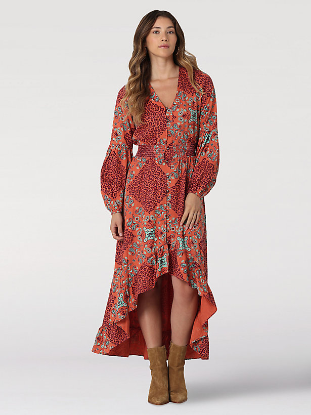 Women's Wrangler Boho High-Low Midi Dress
