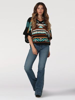 Wrangler Retro® Ladies' Hooded Aztec Cardigan