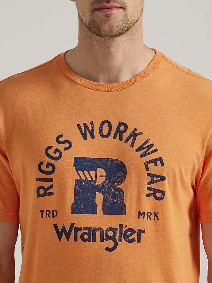 Wrangler® RIGGS Workwear® Relaxed Front Graphic T-Shirt in Harvest Pumpkin alternative view 3