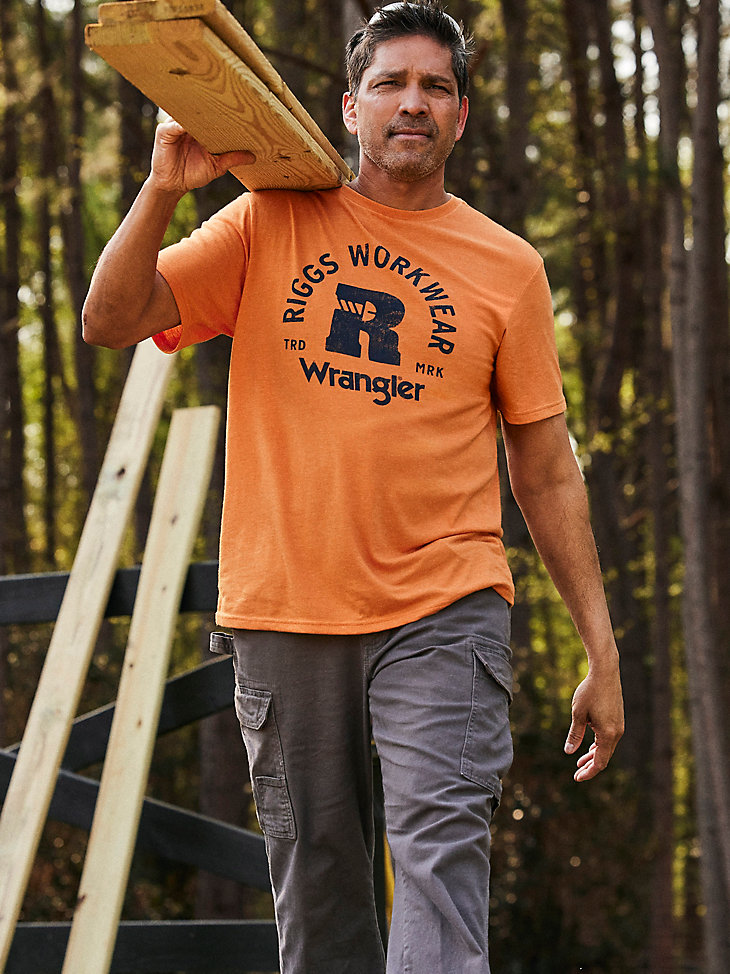 Wrangler® RIGGS Workwear® Relaxed Front Graphic T-Shirt in Harvest Pumpkin main view