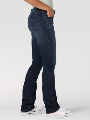 Bootcut Fit Mid Waist Straight Leg Jeans