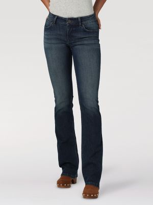 Levi's super low cut bootcut jeans in mid wash