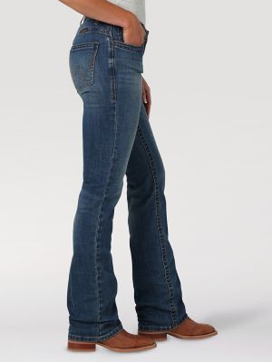 Wrangler 'Westward' High Rise Bootcut Jeans in Dusty Mid