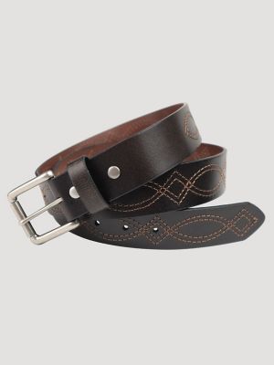 Men's Boot Stitch Leather Belt