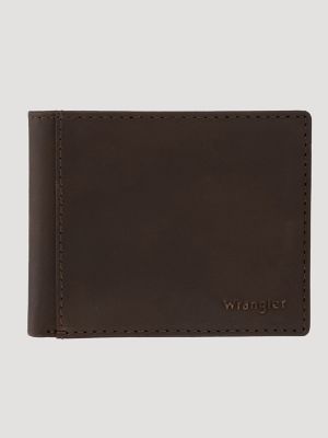 logo-embossed bi-fold wallet