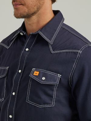 Wrangler® FR Flame-Resistant 20X® Western Snap Solid Shirt | 30