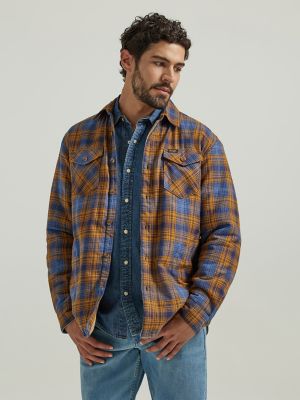 Plaid shirt with plaid jacket sale