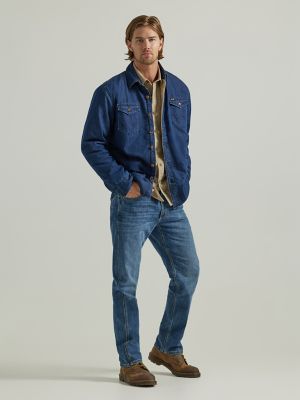 Men's Heavyweight Sherpa Lined Denim Shirt Jacket