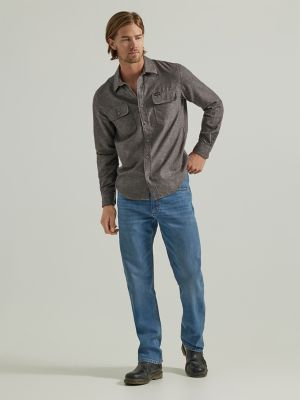 Men's Heathered Button-Down Shirt