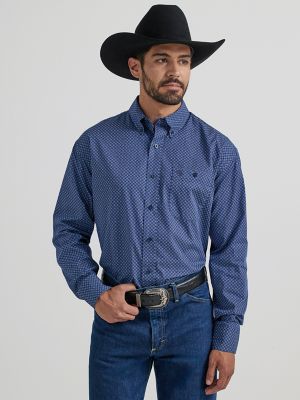 Wrangler® George Strait™ Long Sleeve Button Down One Pocket Shirt | Men ...