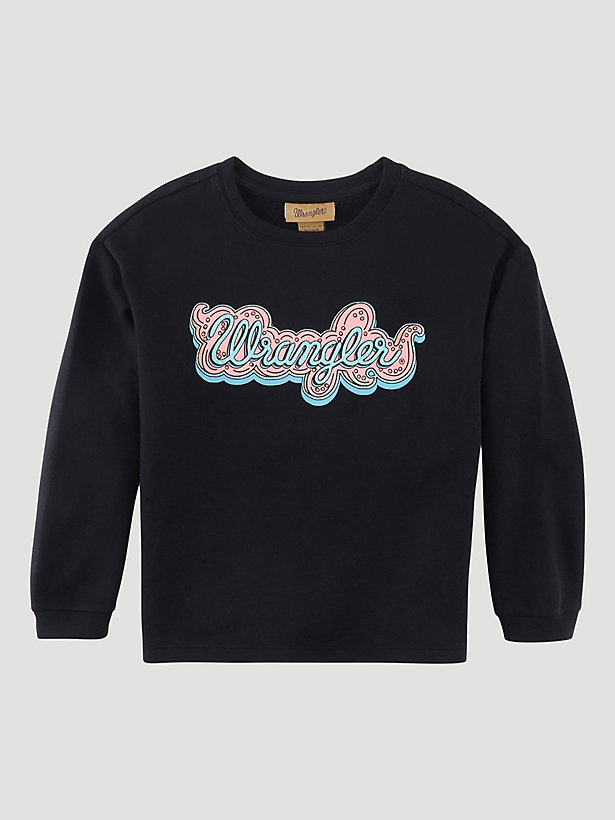 Girl's Wrangler Script Logo Sweatshirt