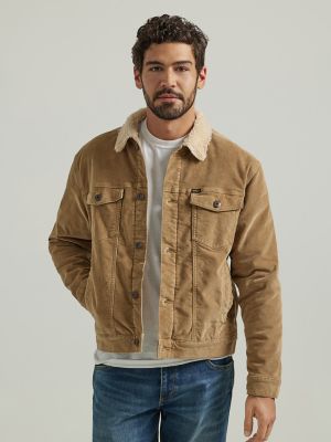 Men's Wrangler® Sherpa Lined Corduroy Trucker Jacket | Men's JACKETS ...