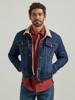 Jacquard Denim Trucker Jacket | Size 48