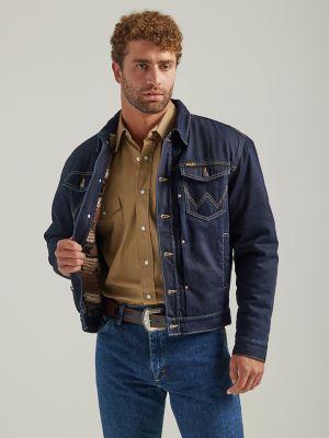 Wrangler Men's Retro Sherpa Lined Western Denim Jacket